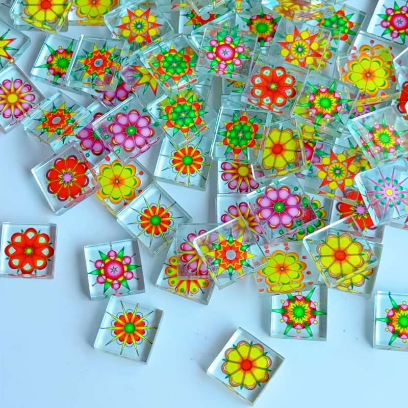 Candle Making Products - 100/200 Gram Şeffaf Mozaik Malzemesi, 2.3*2.3cm