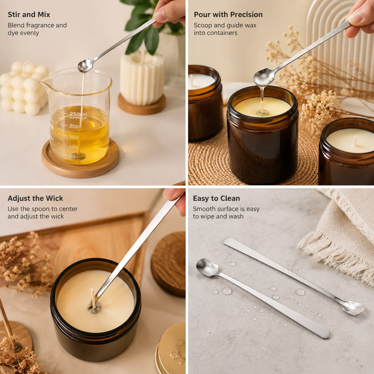 1/2 adet paslanmaz çelik mum y - Candle Making Workshop incelemesi ve fiyatı